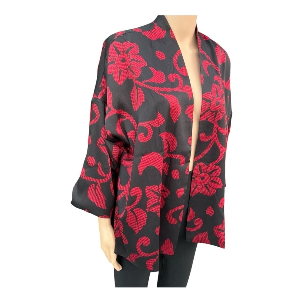 Chicos Festive Flour Floral Women Kimono Cardigan